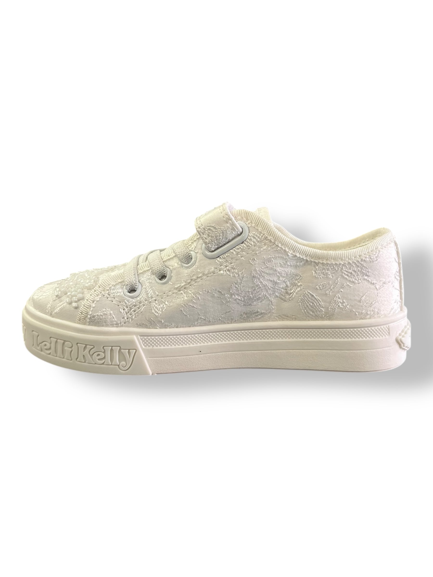 Lelli Kelly - Girls white canvas shoe - Sharon