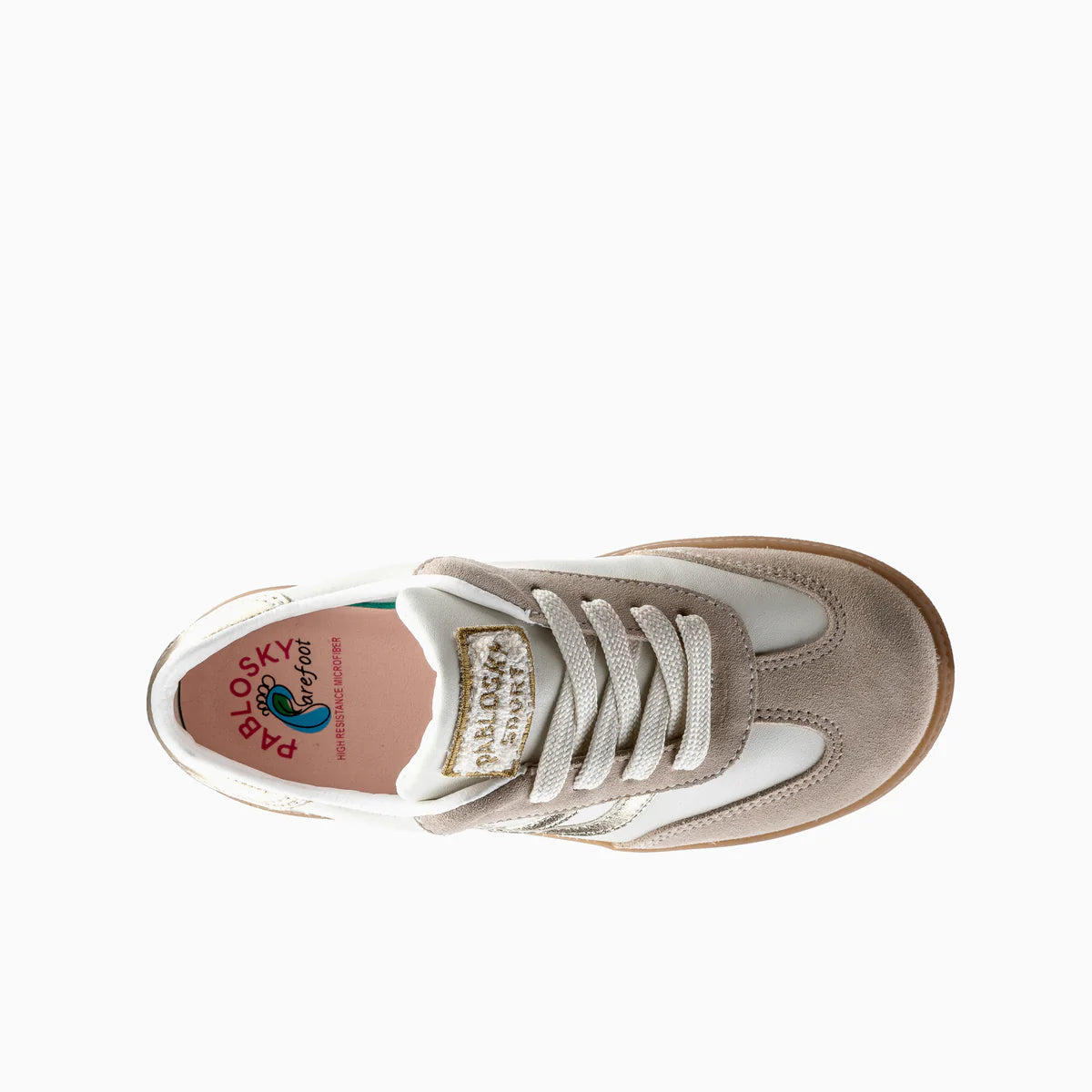 Pablosky - Girls white/gold shoe - 210633
