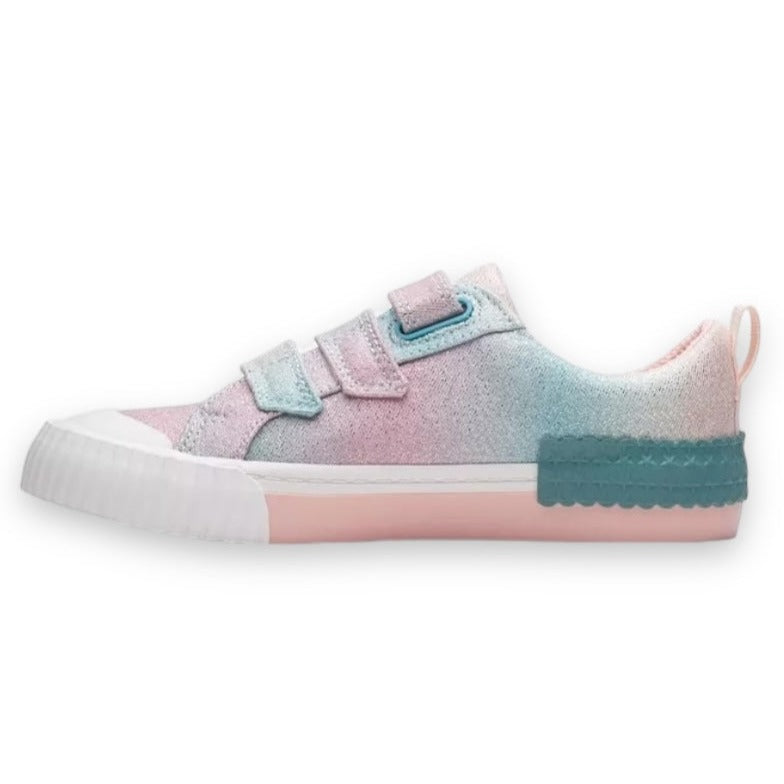 Clarks - Girls Pastel canvas shoe - FoxingBrill K