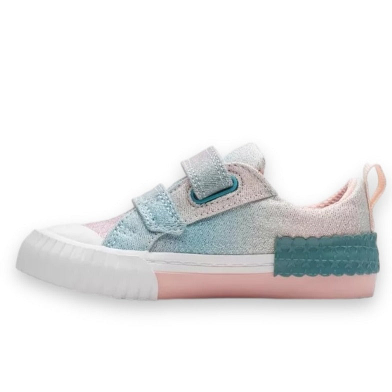 Clarks - Girls pastel canvas shoe - FoxingBrill T