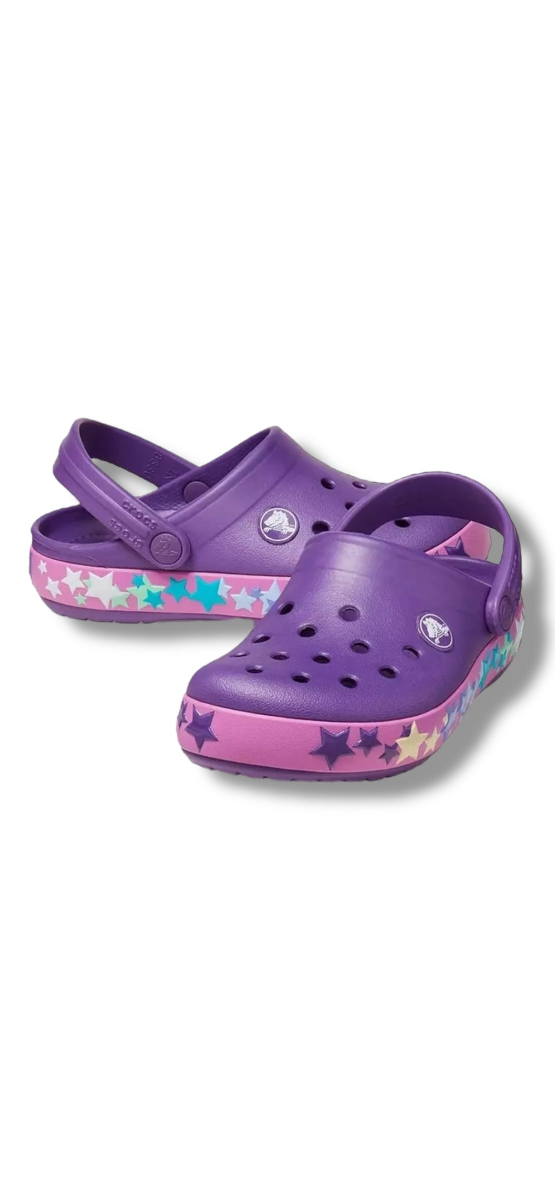Crocs - Girls purple light-up crocs - Crocband lights clog