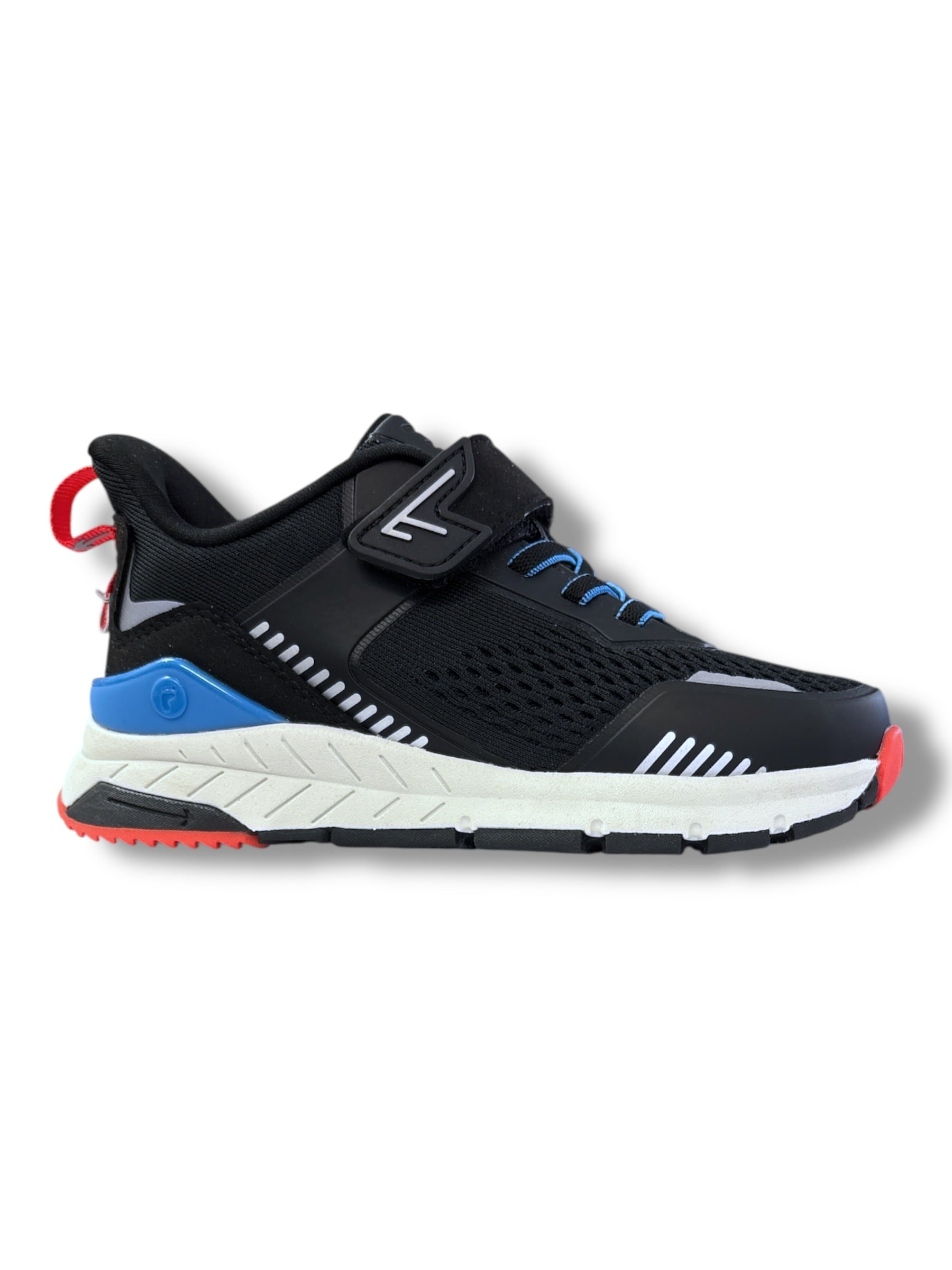 Ricosta - Boys black/blue Velcro runner - Shift