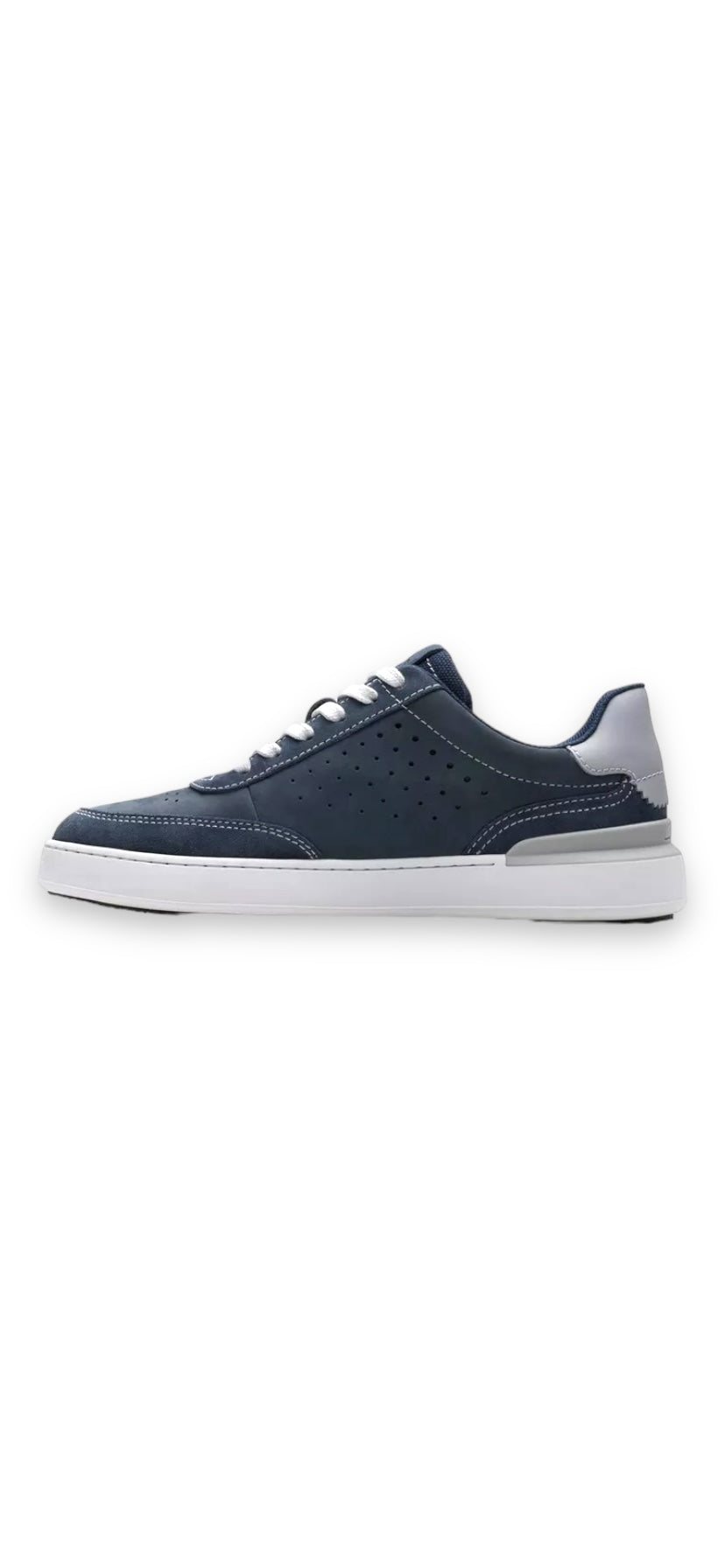 Clarks - Mens navy nubuck shoe - Courtlite Run