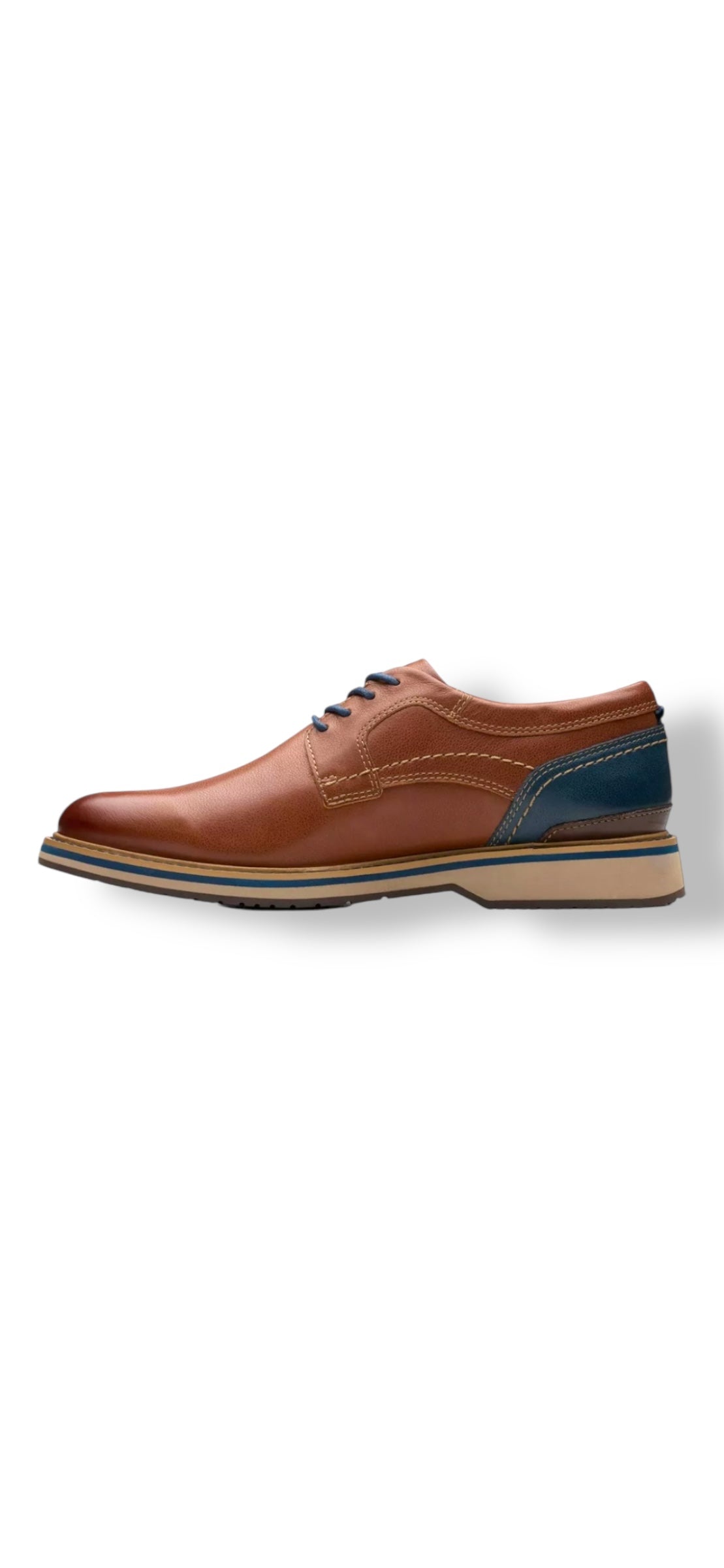 Clarks - Men’s tan leather shoe - Monahan Plain