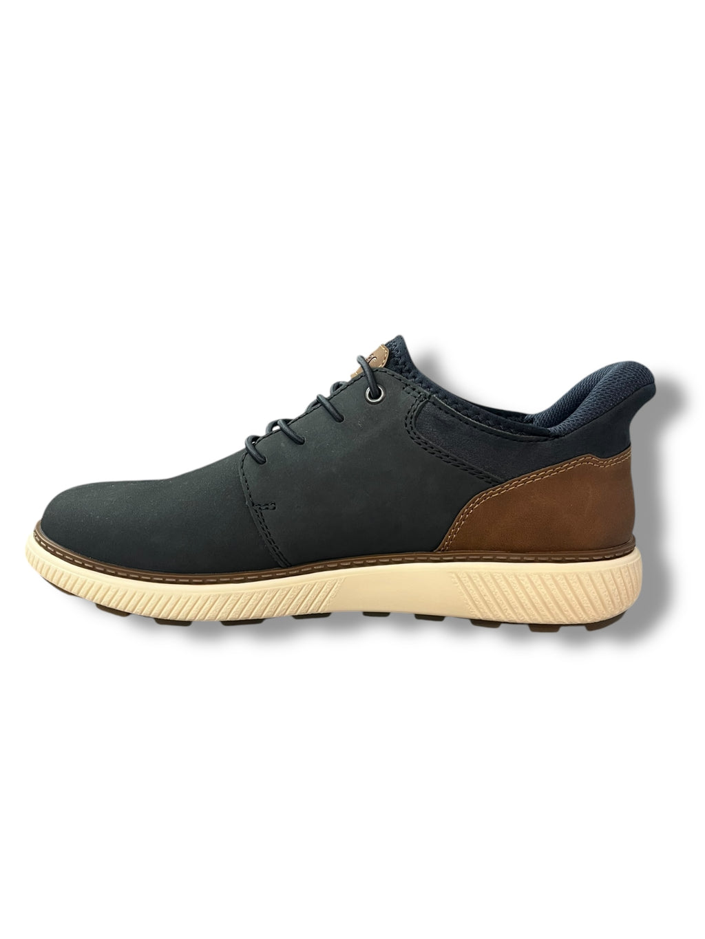 Rieker - Mens navy/brown slip on shoe - B3357-14