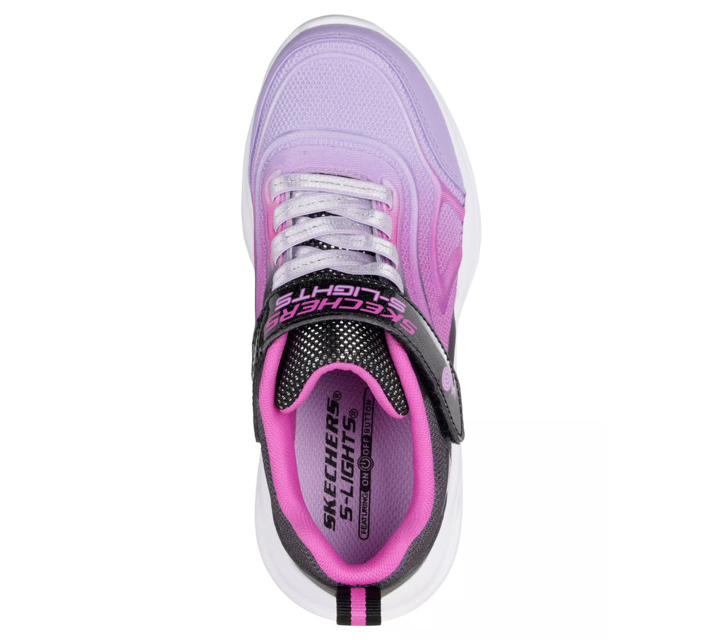 Skechers - Girls purple/black light up runner - Color Breeze