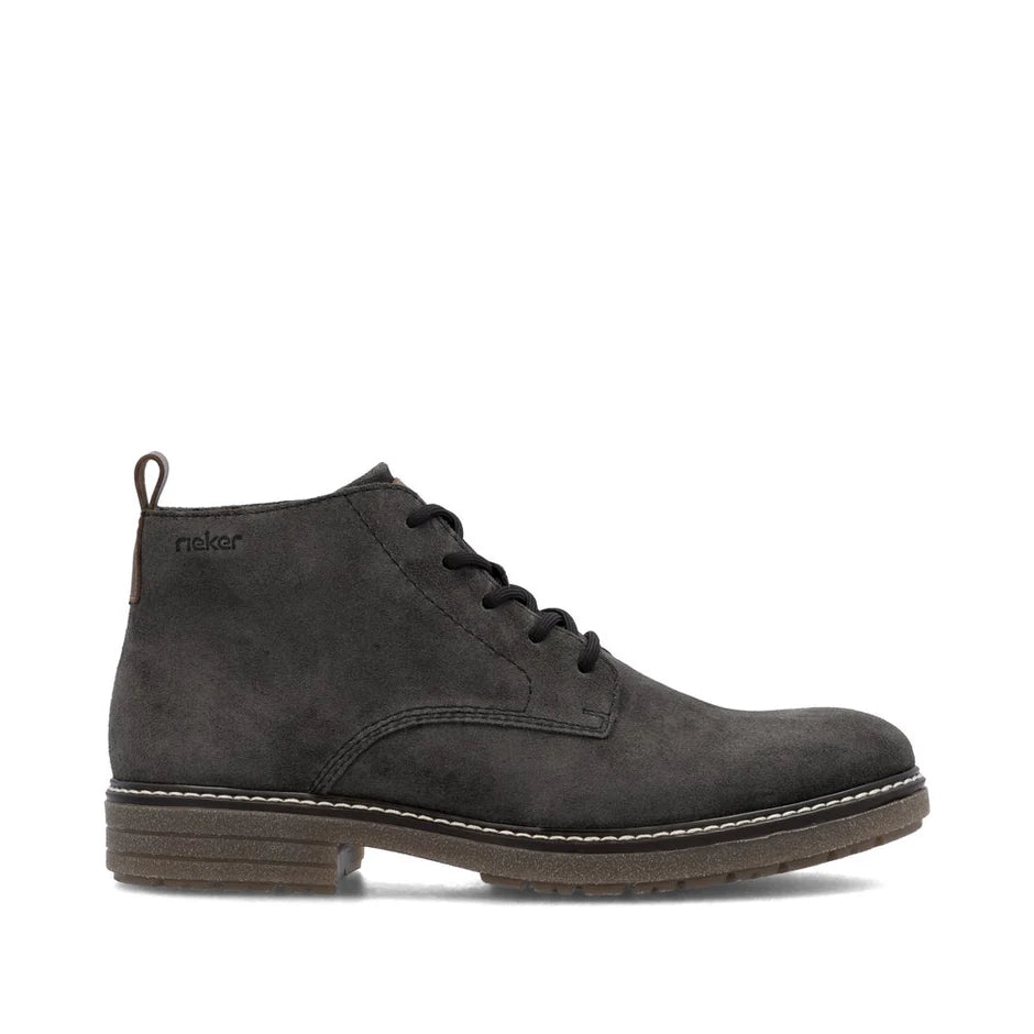 Rieker - Men’s grey suede boot - 33106-45