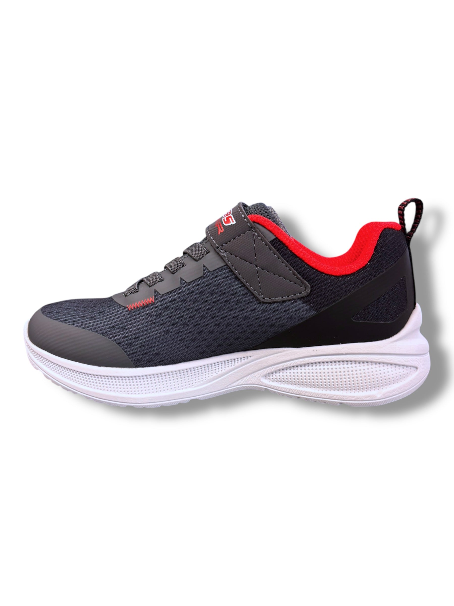 Skecher - Boys grey/red Velcro runner - squad pacer