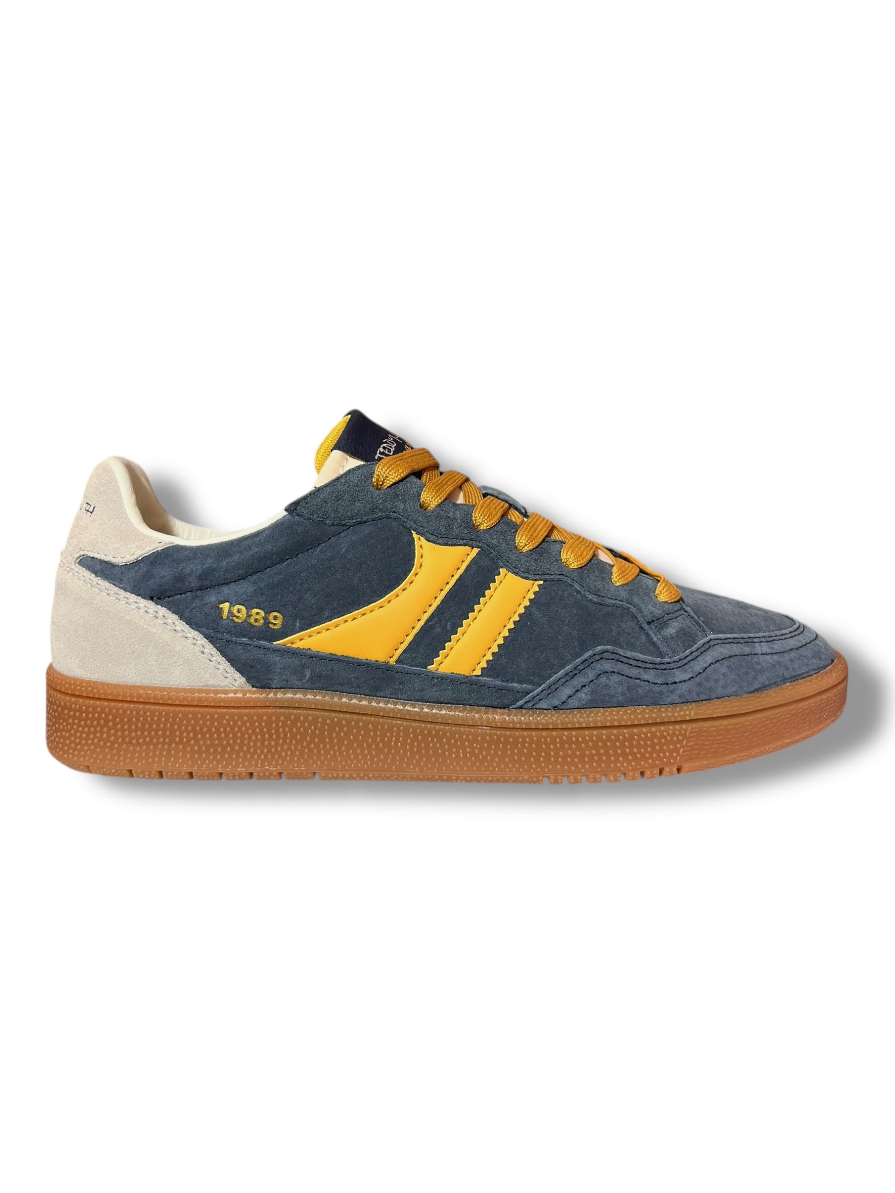 Teddy Smith - Mens navy wash/mustard shoe - 120595