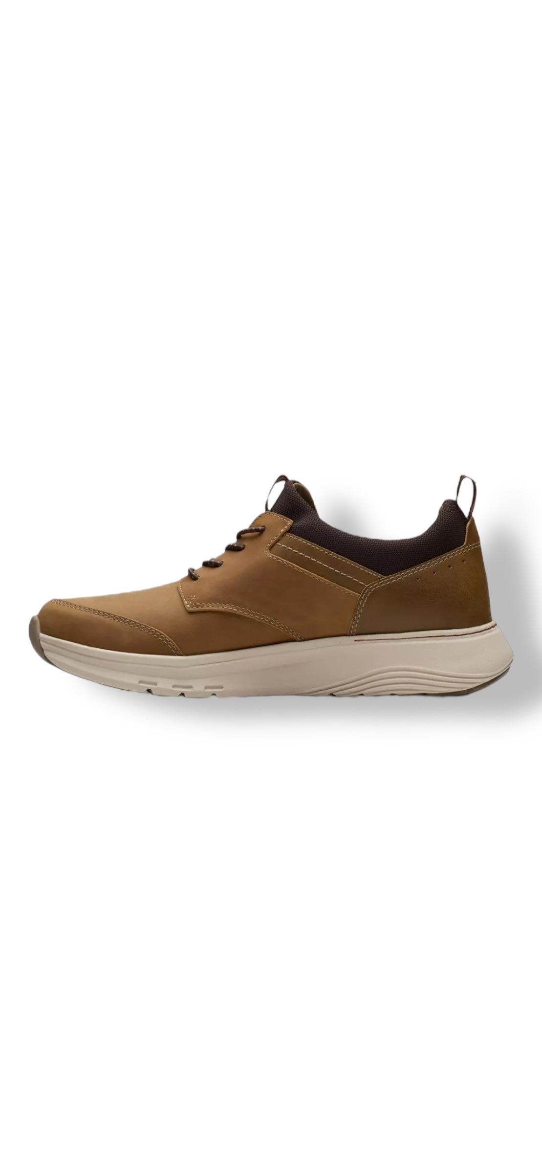Clarks - Men’s dark tan leather shoe- Motion Trek EZ