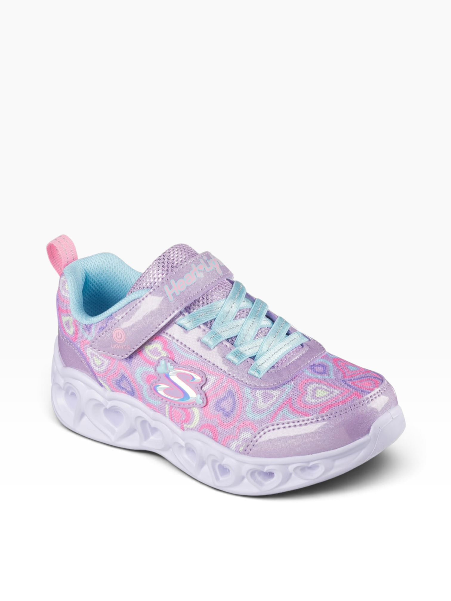 Skechers - Girls lavender light up runners - Bubble Love