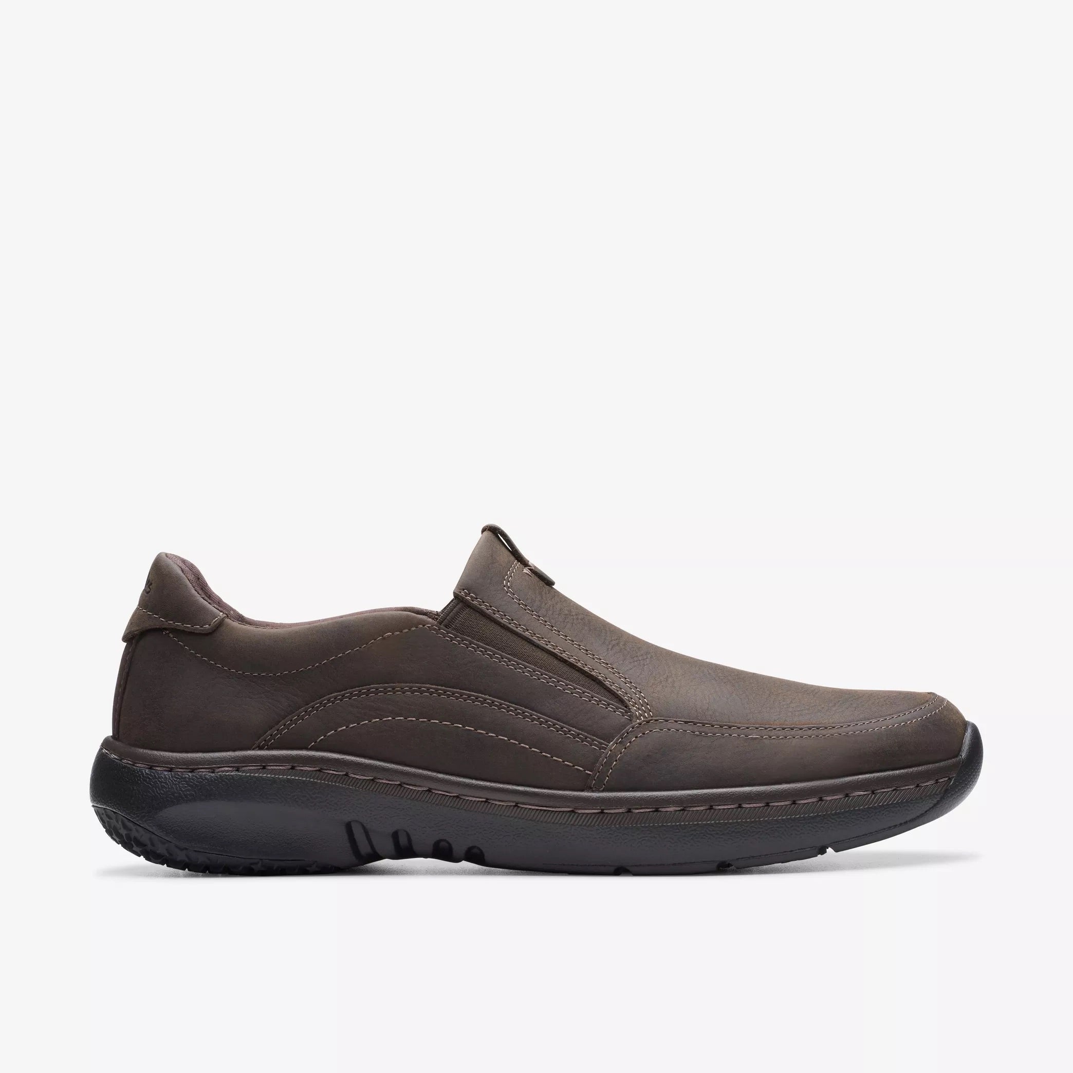 Clarks - Mens dark brown slip-on shoe - ClarksPro Step