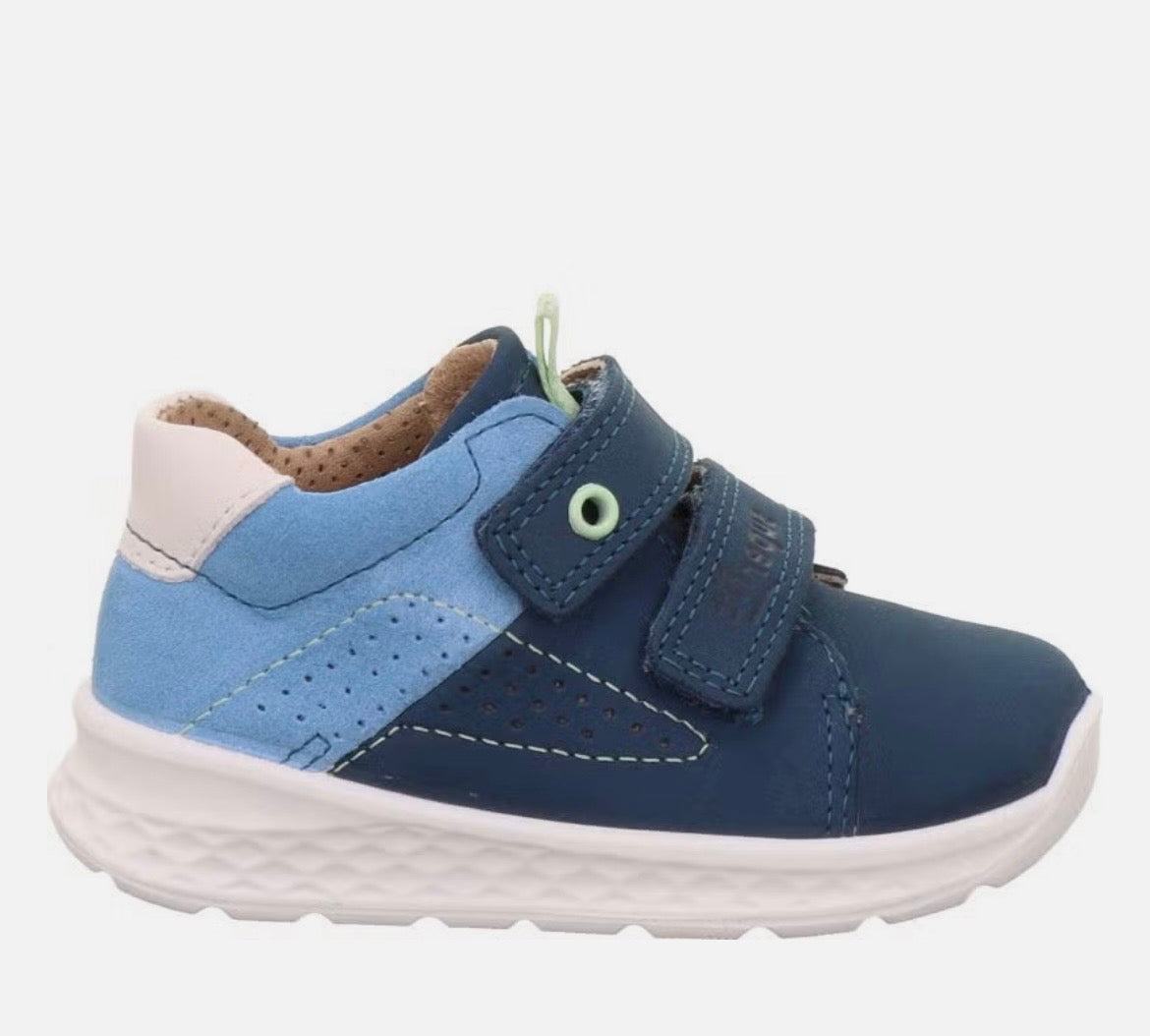 Superfit - Boys navy/blue nubuck Velcro shoe - Breeze