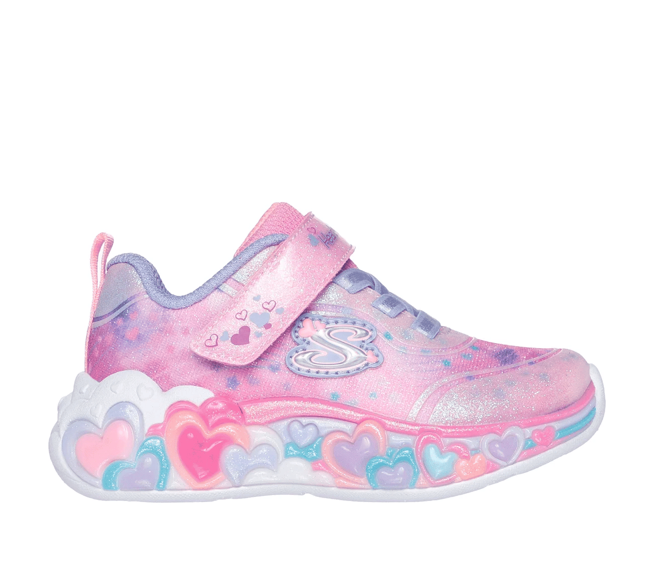 Skechers - Girls pink light-up runner - Eternal heart lights