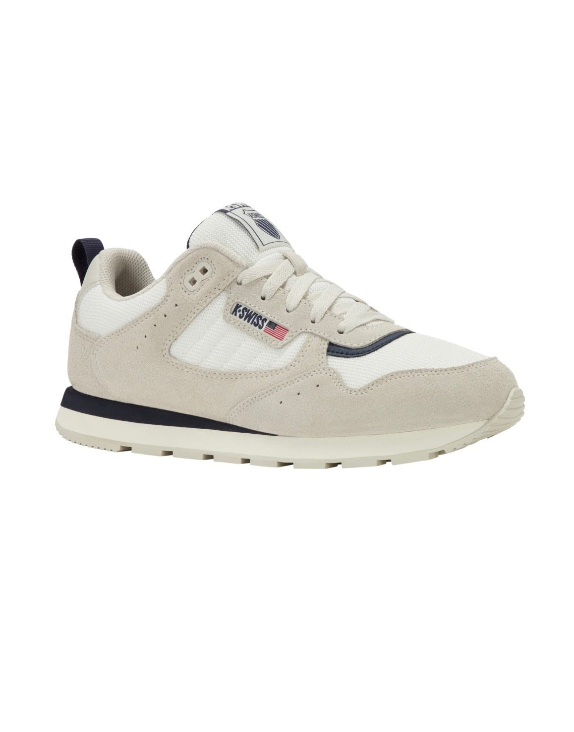 K Swiss - Men’s grey/navy suede retro runner - Vista Runner T