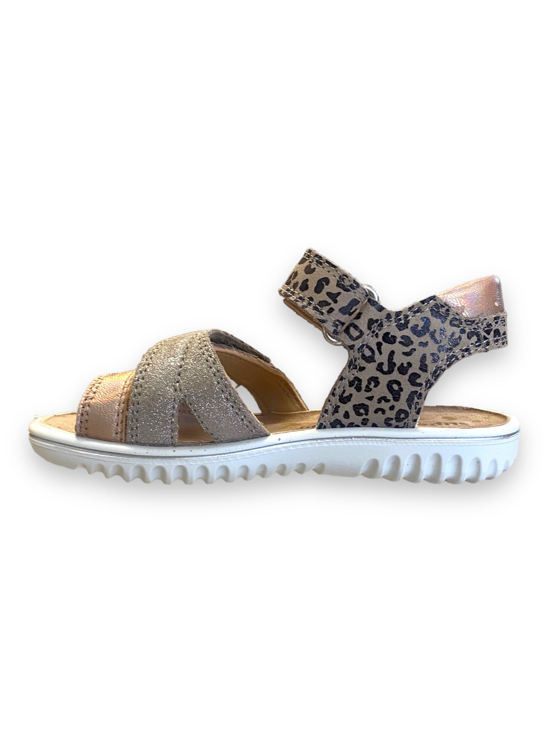 Superfit - Girls leopard print/gold sandal - Sparkle