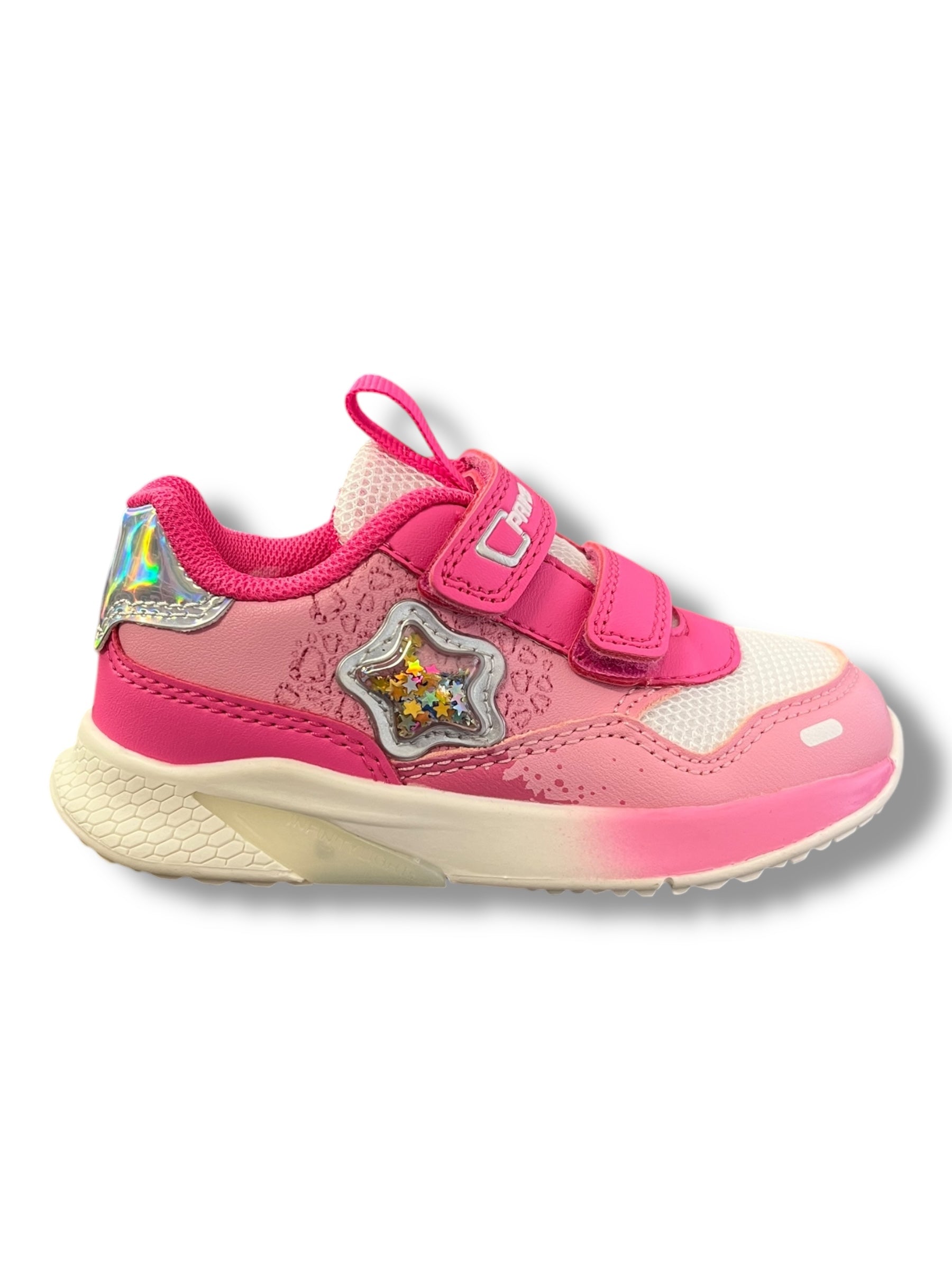 Primigi - Girls pink/white light-up runner - 7951000