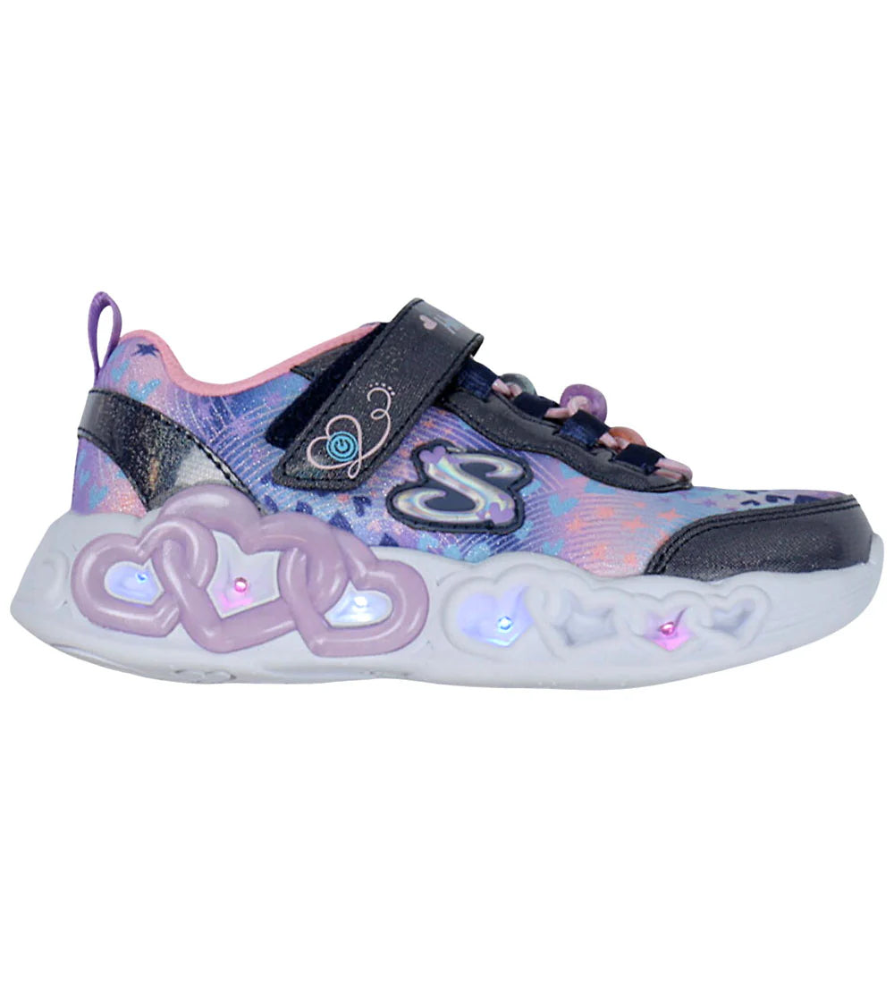 Skechers - Girls navy/multi runner - Heart Jewels