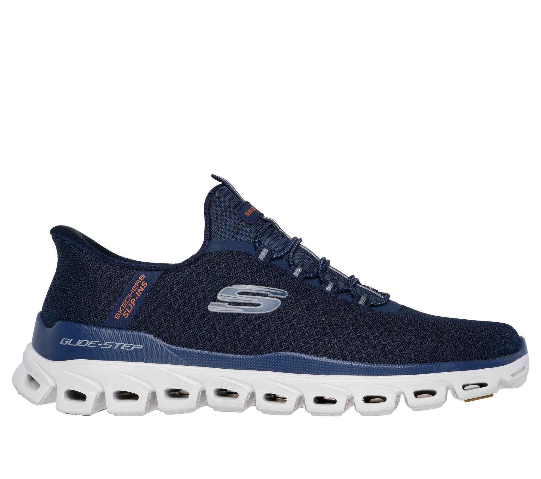 Skechers - Men’s navy slip in trainer - Noxus