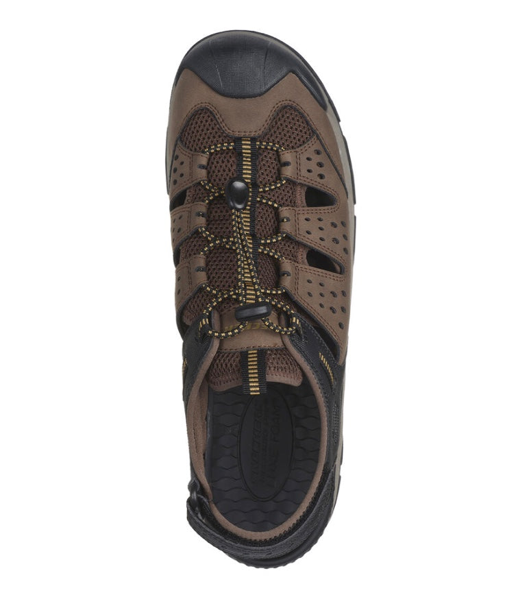 Skechers - mens brown closed toe sandal - trees an - MENARD