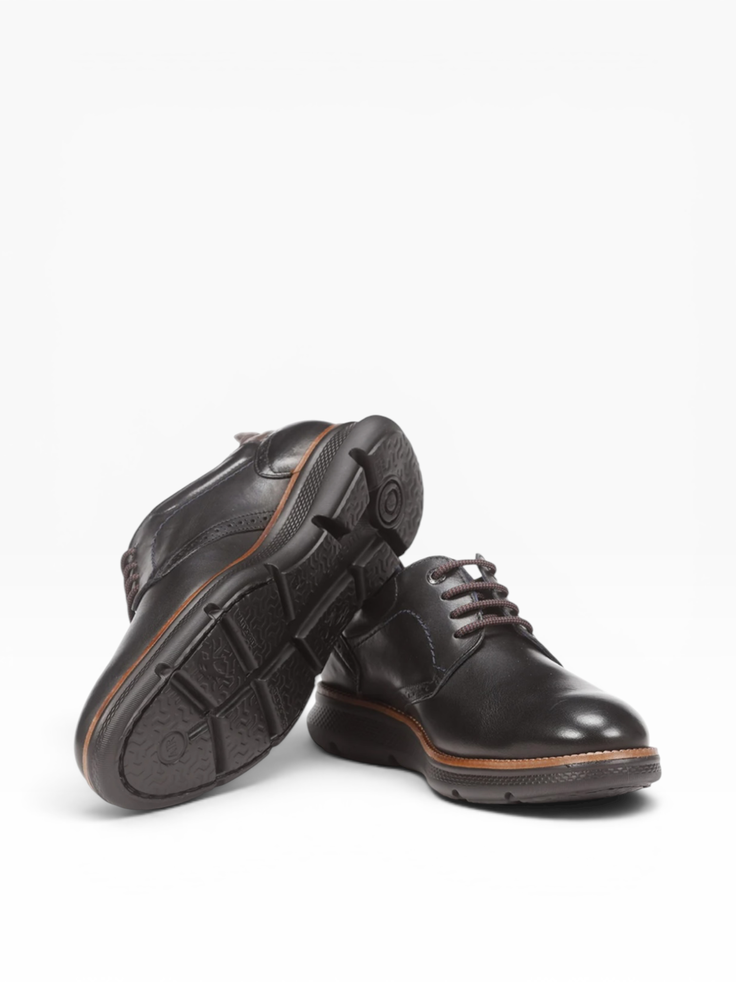 Fluchos - Mens black shoe - William