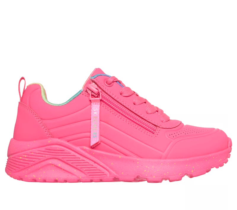Skechers - Girls hot pink/multi runner - uno lite vivid splash
