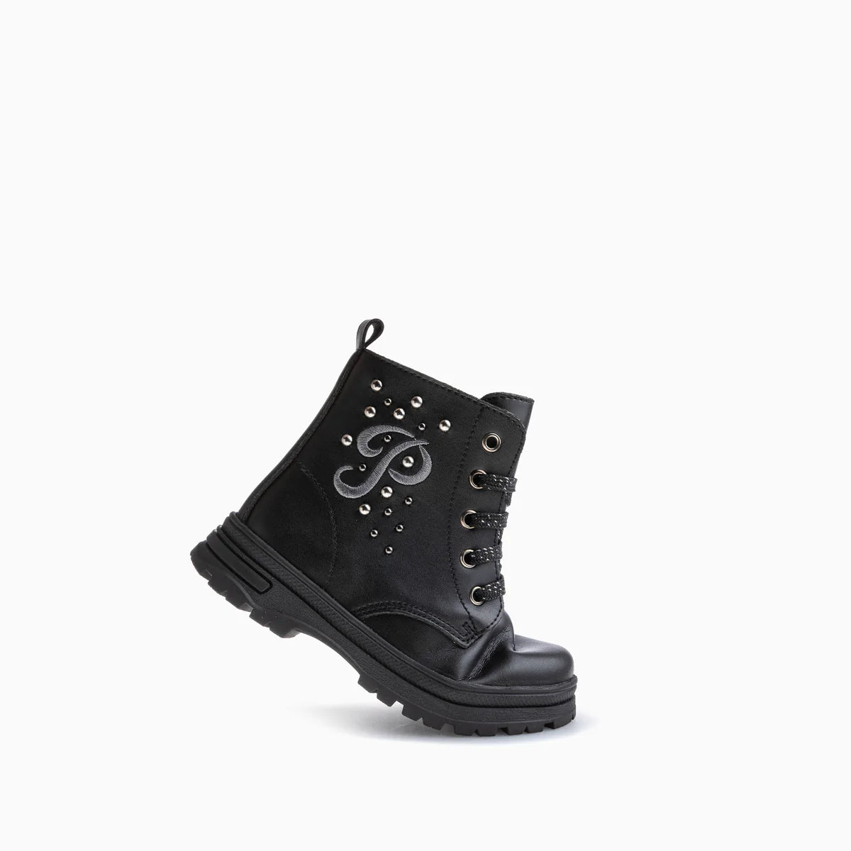 Pablosky - Girls black leather boot - 433515