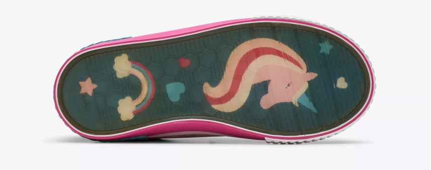 Clarks - Girls pink canvas shoes - Foxingmyth K.