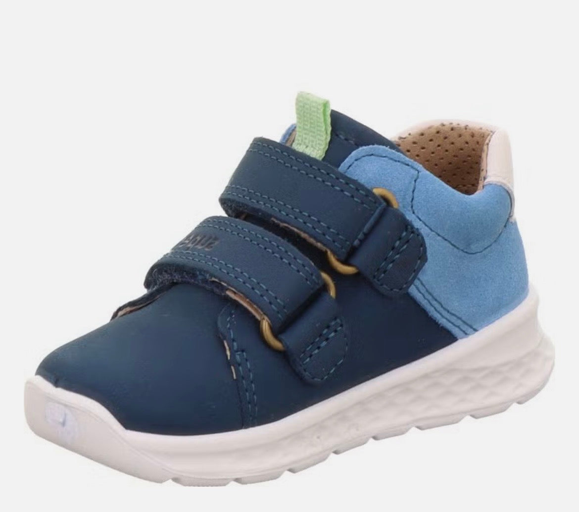 Superfit - Boys navy/blue nubuck Velcro shoe - Breeze