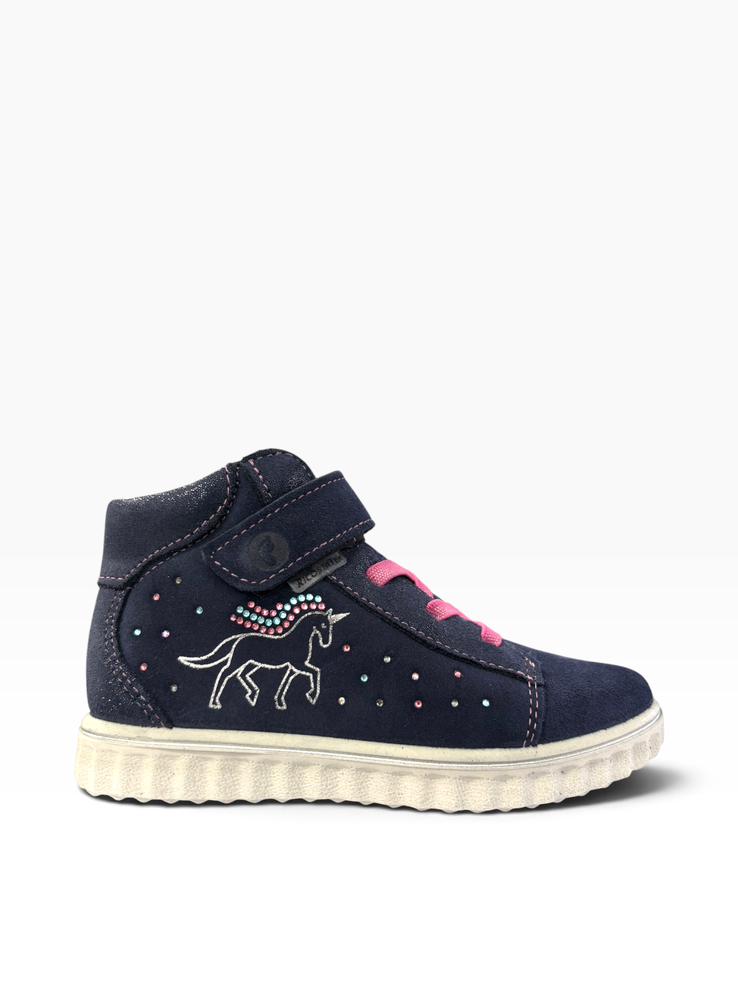 Ricosta - Girls navy/unicorn glitter waterproof boot - Jeannie
