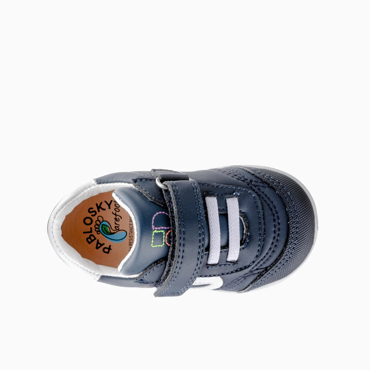 Pablosky - Boys navy/white Velcro shoe - 062320