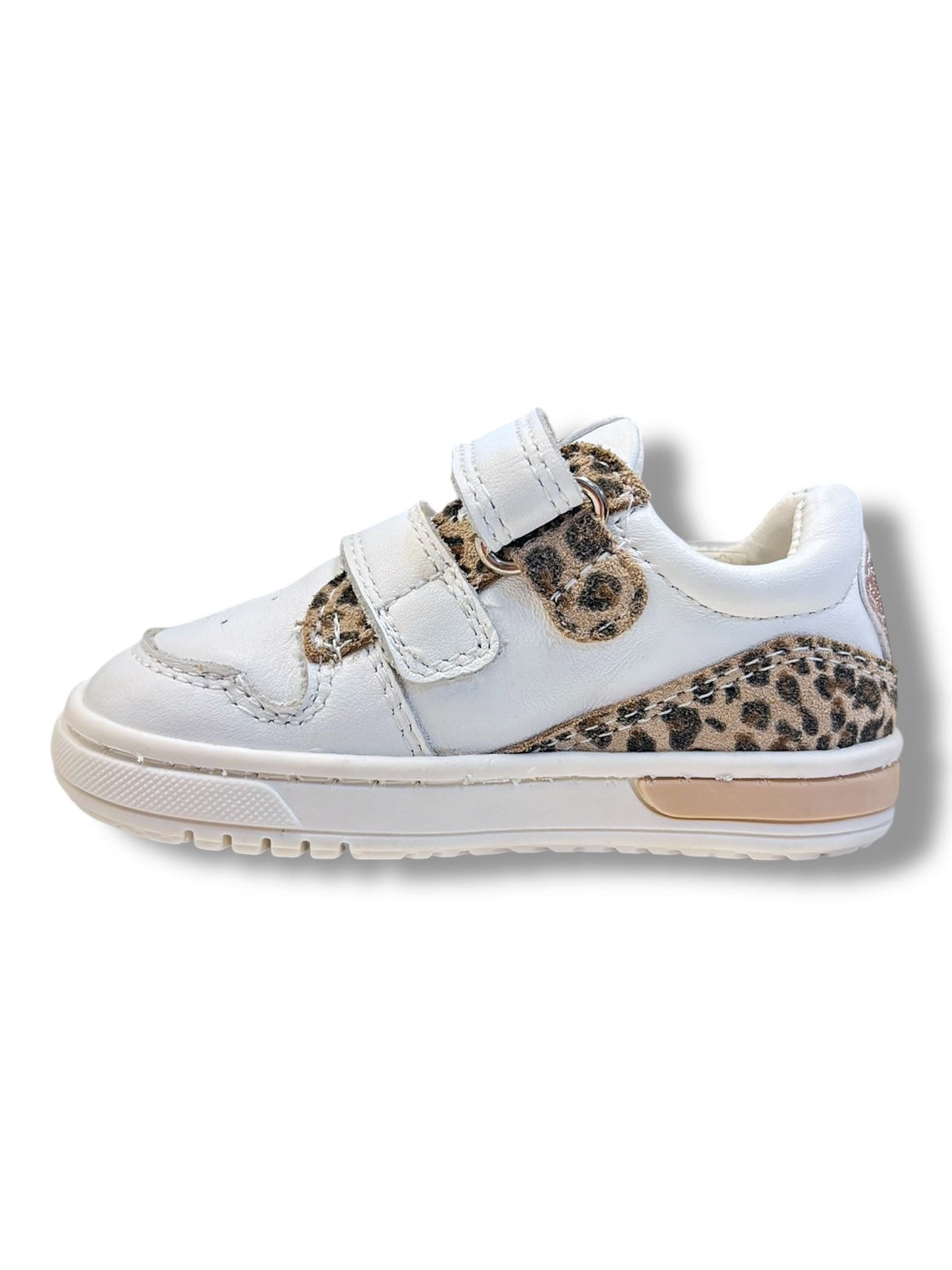 Primigi - Girls white/leopard Velcro shoe - 1407111