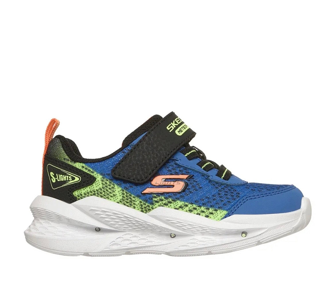 Skechers - Boys blue light up Velcro runner - Meteor lights 2.0