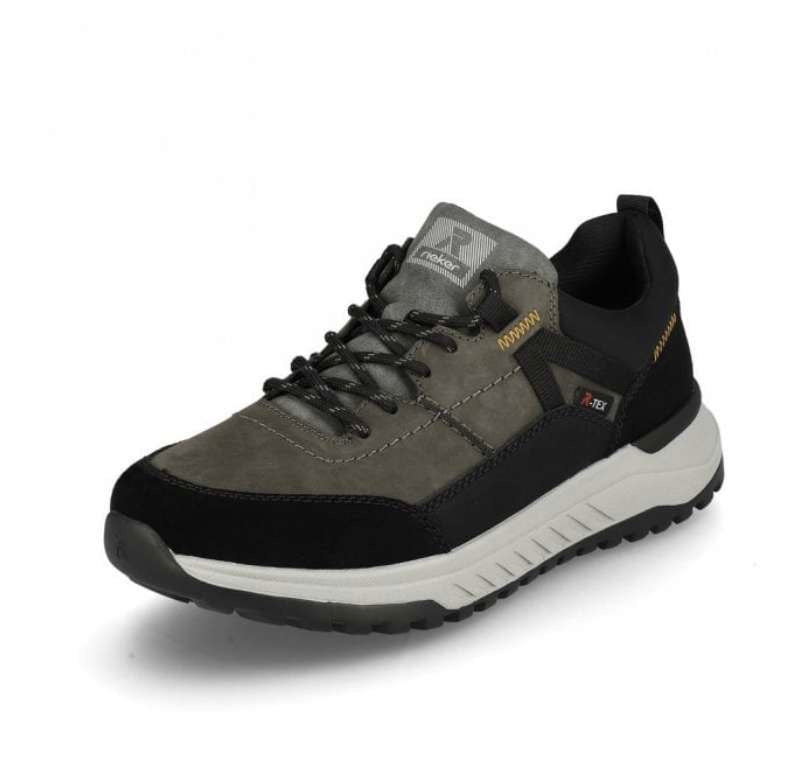 Rieker - Mens grey/black waterproof shoe - U0100-42