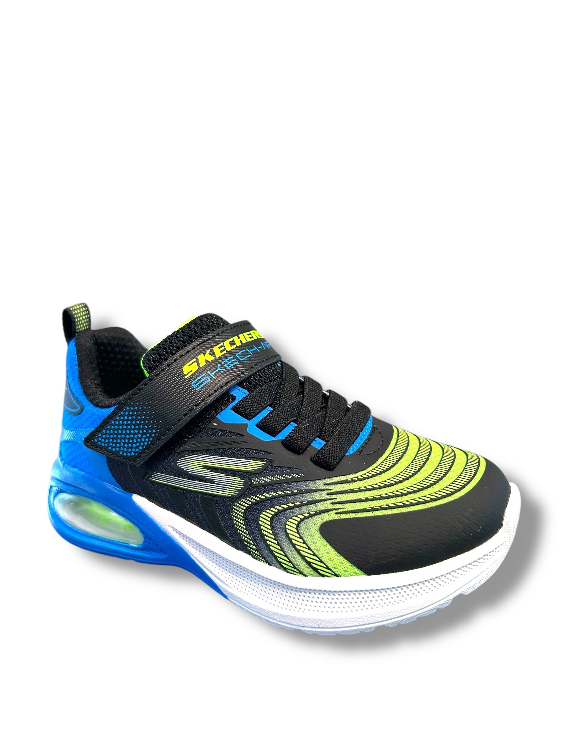 Skechers - Boys blue/black/lime runner - vortivox