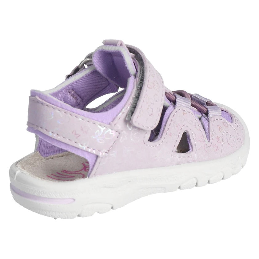 Ricosta - Girls purple/flower closed toe Velcro sandal - Gary