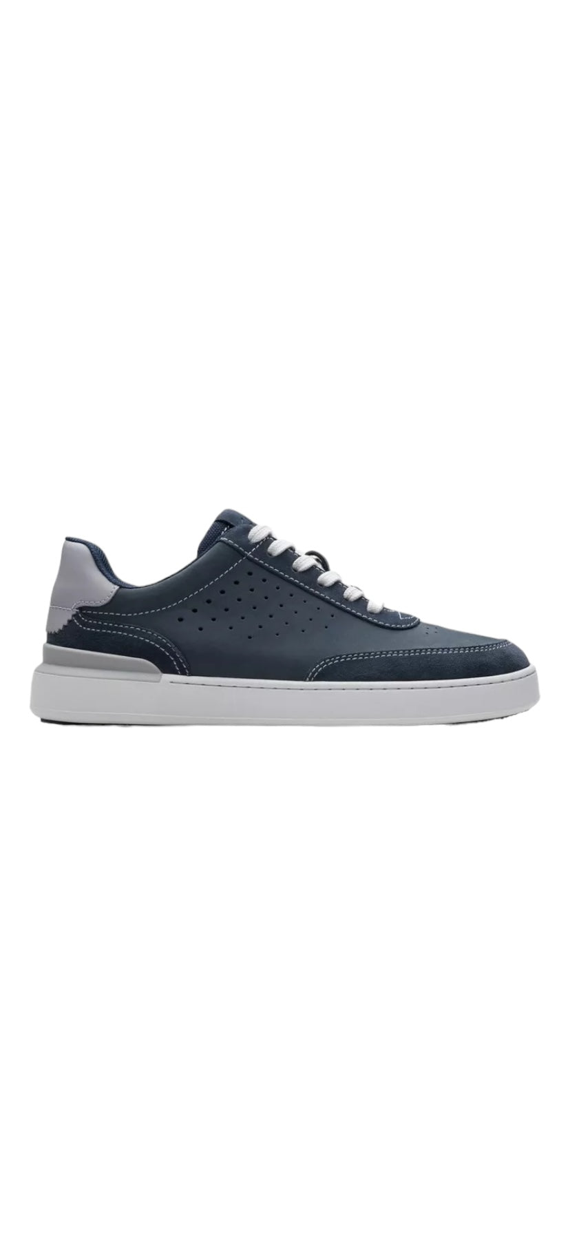 Clarks - Mens navy nubuck shoe - Courtlite Run