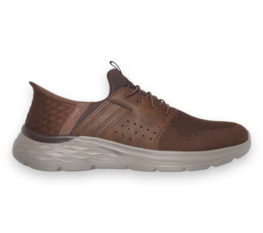 Skecher - Mens brown slip-ins 1 Zachary