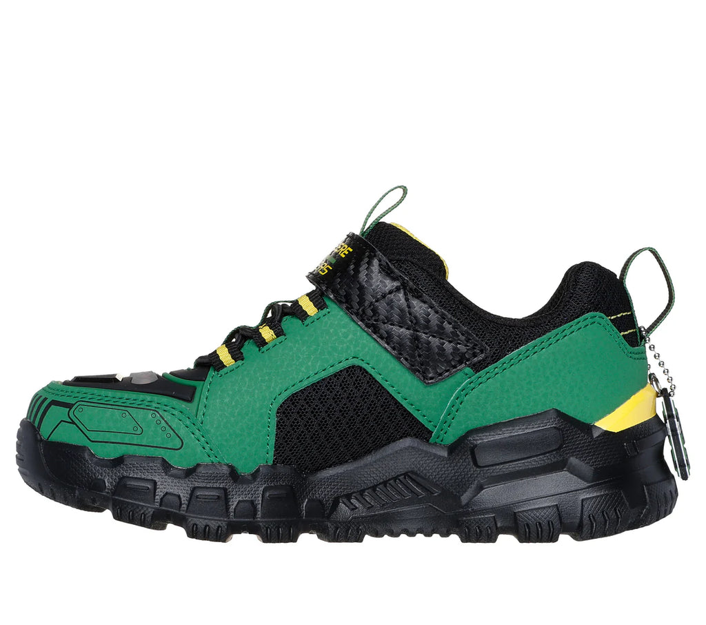 Skechers - Boys John Deere green/black light up runner - Rugged brights