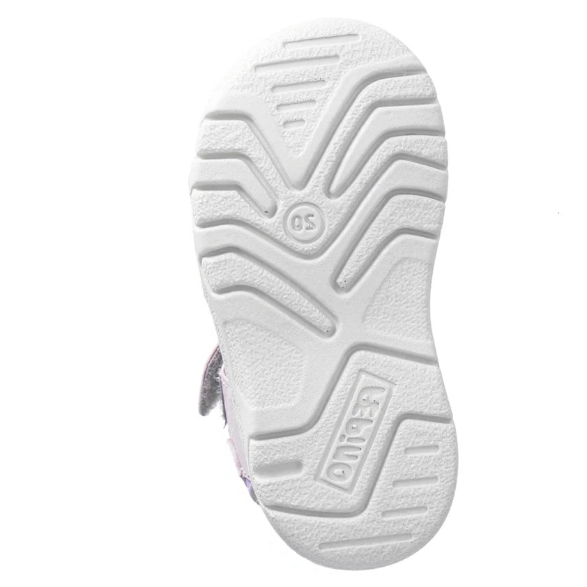 Ricosta - Girls purple/flower closed toe Velcro sandal - Gary