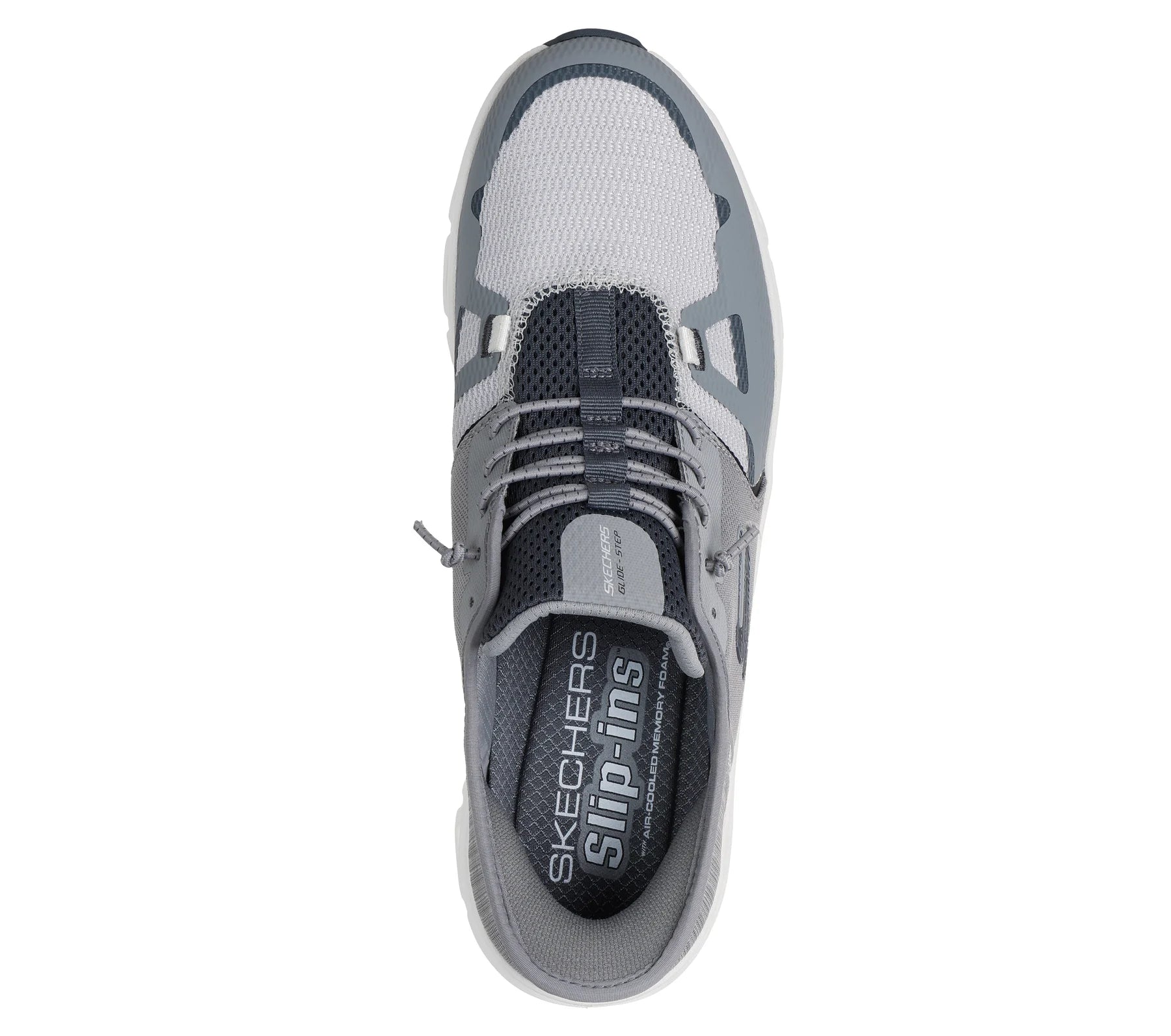 Skechers - Men’s Grey slip in trainer - Glide step pro
