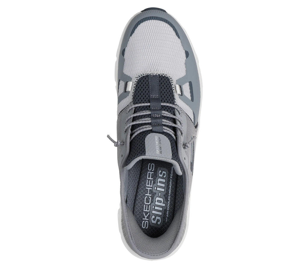 Skechers - Men’s Grey slip in trainer - Glide step pro