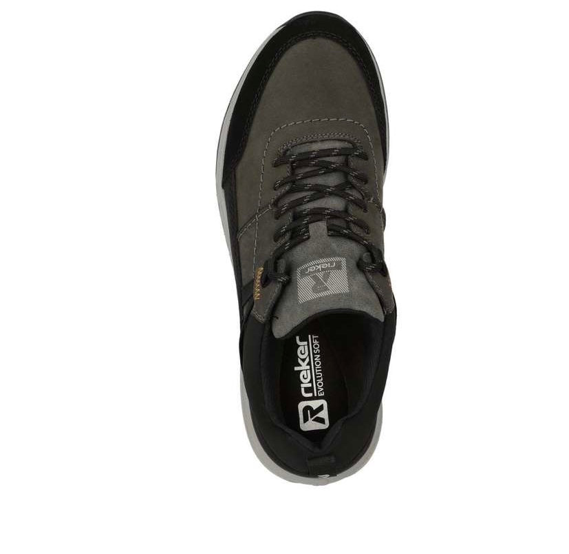 Rieker - Mens grey/black waterproof shoe - U0100-42