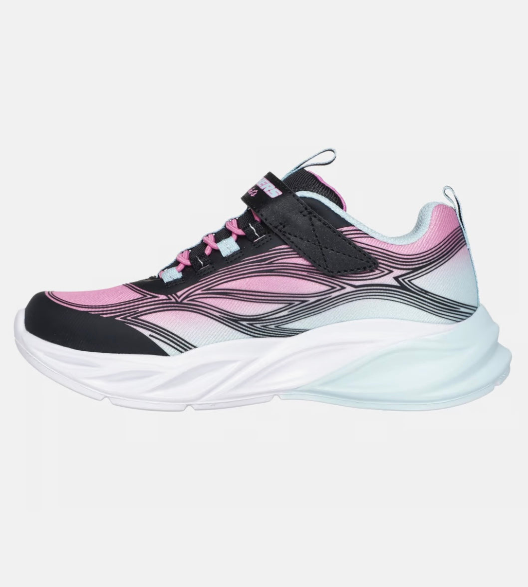 Skechers - Girls light up black/multi runner - Cosmic glow
