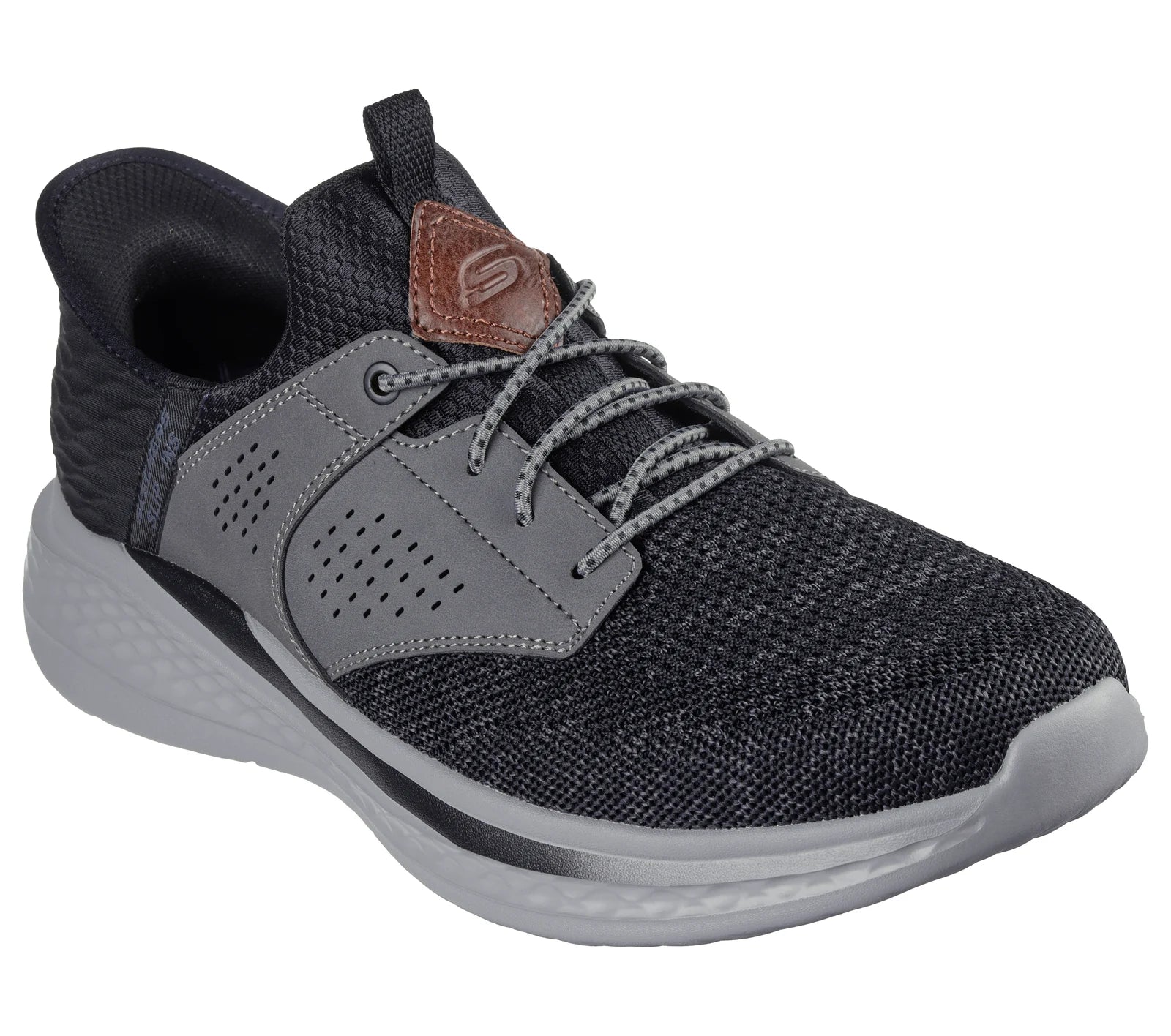 Skechers - Men’s black/grey slip in - slade CASTER