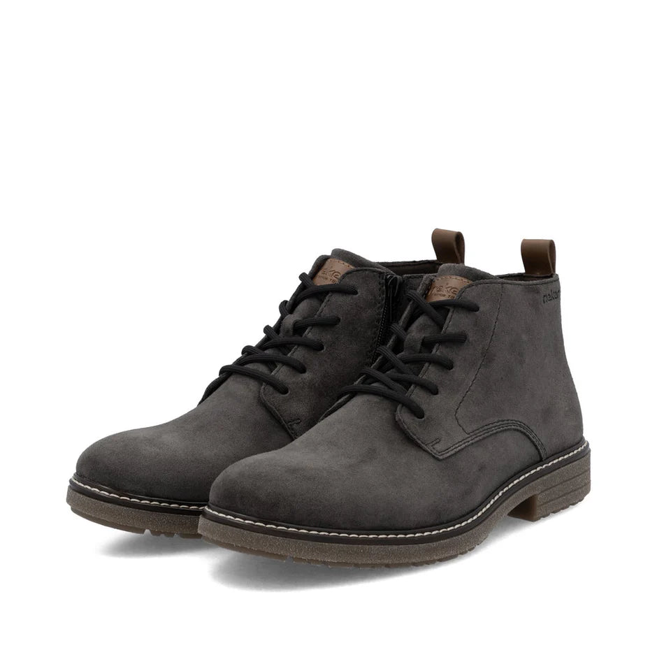 Rieker - Men’s grey suede boot - 33106-45