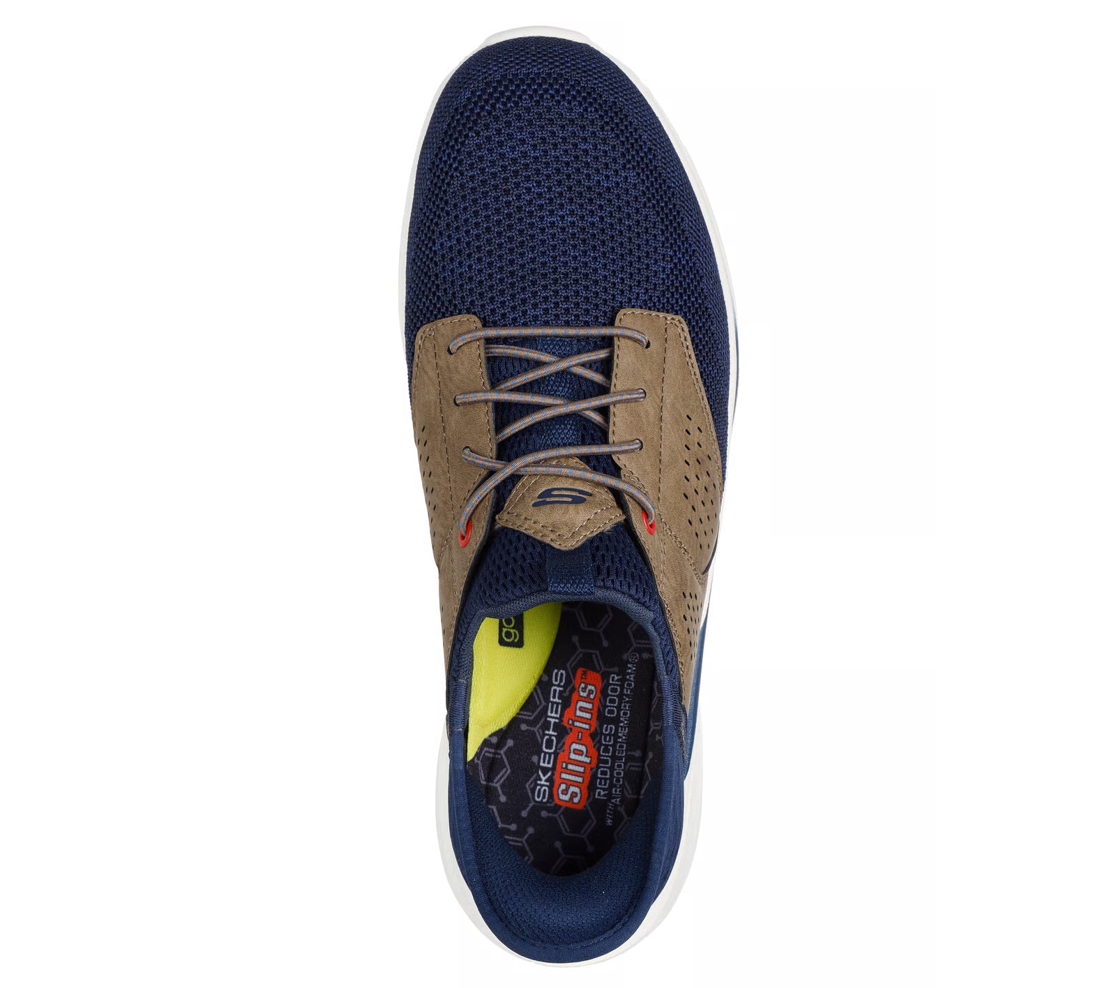 Skechers - Men’s navy/tan slip in - slade CASTER