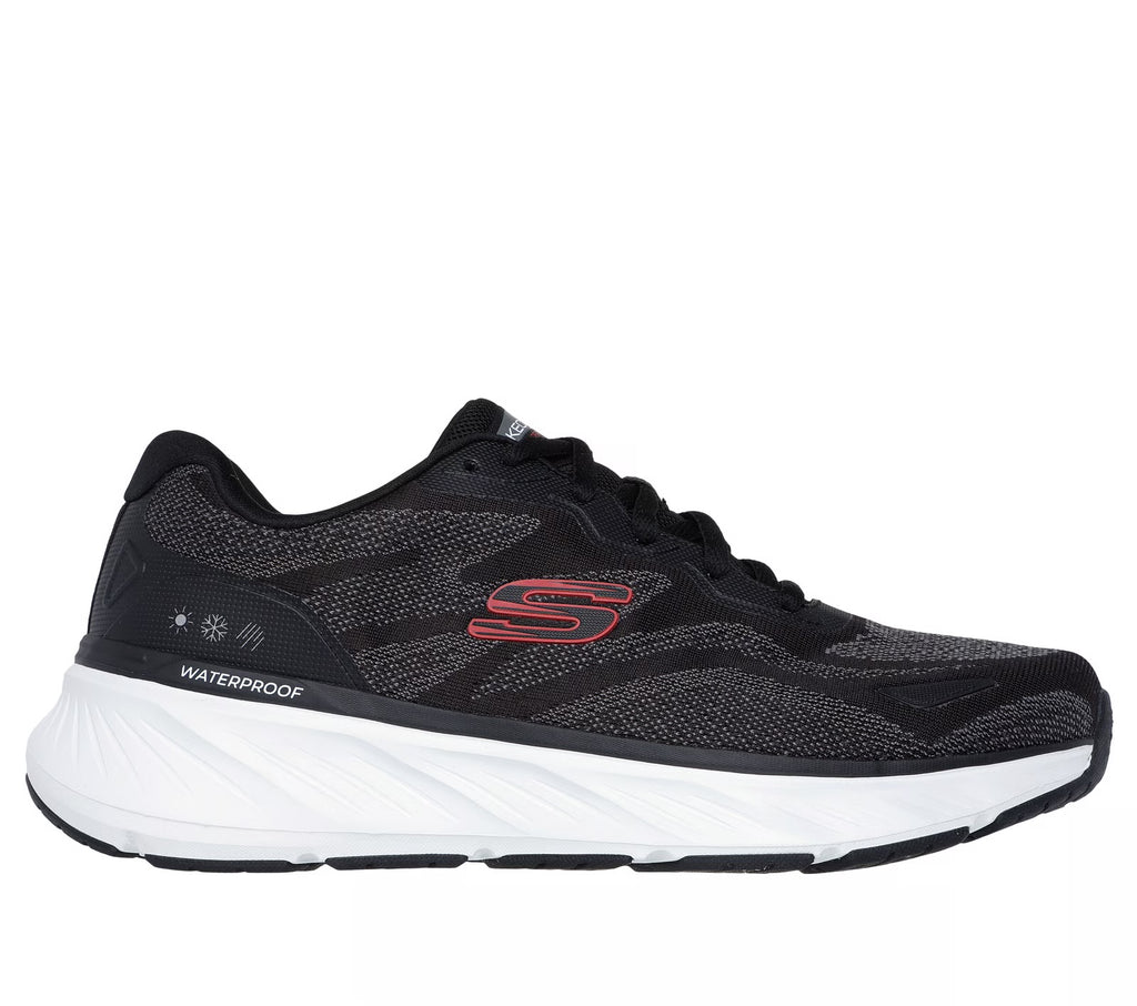 Skechers - Men’s black/red waterproof runner - Edgeride - Kongo