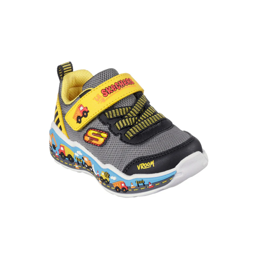 Skechers - Boys yellow/grey Velcro runner - Play scene