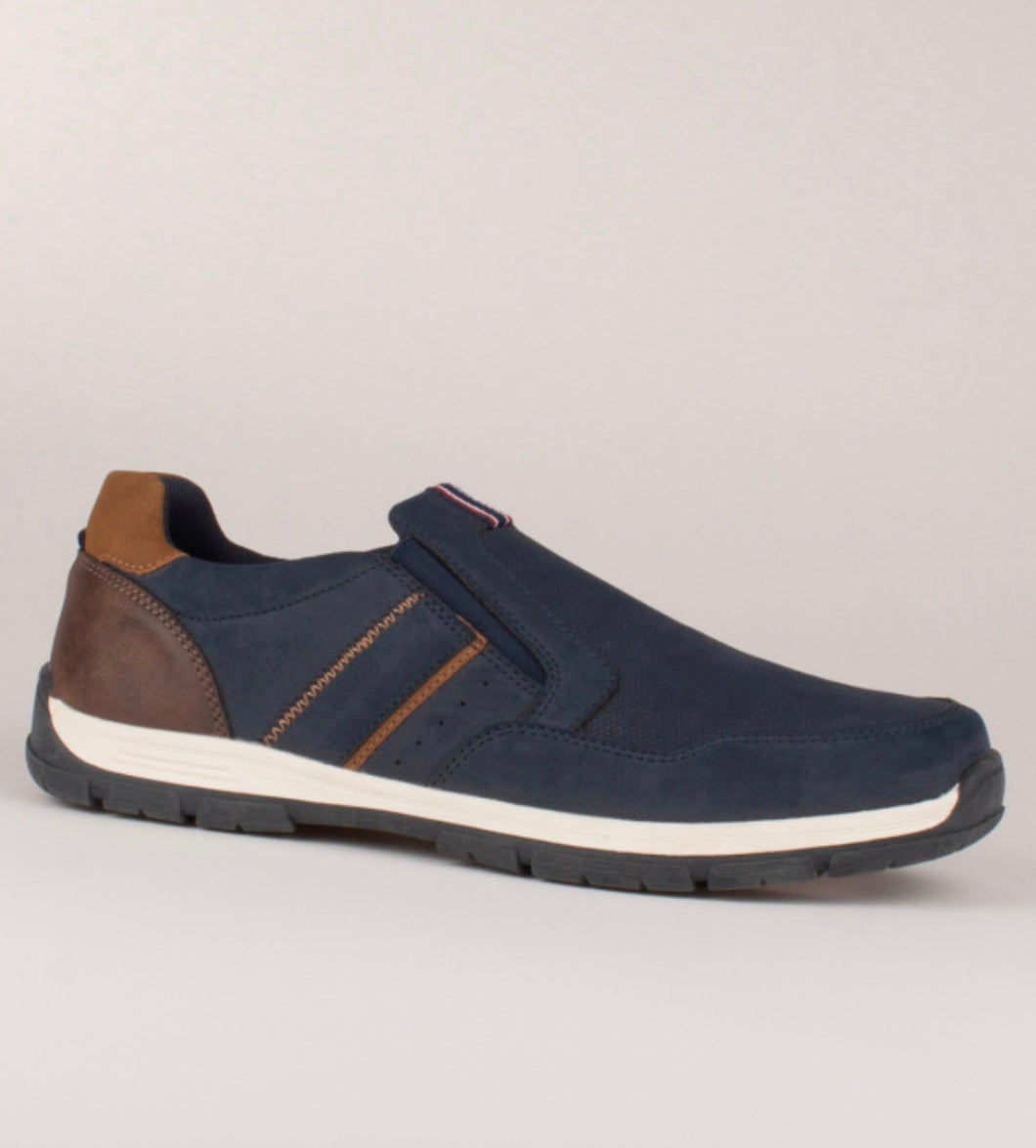 Tommy Bowe - Men's navy slip on shoe - Kallisi